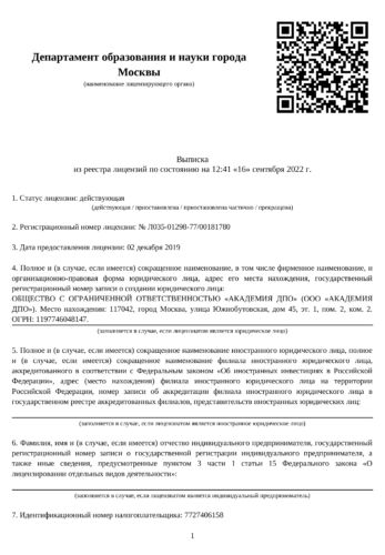Лицензии